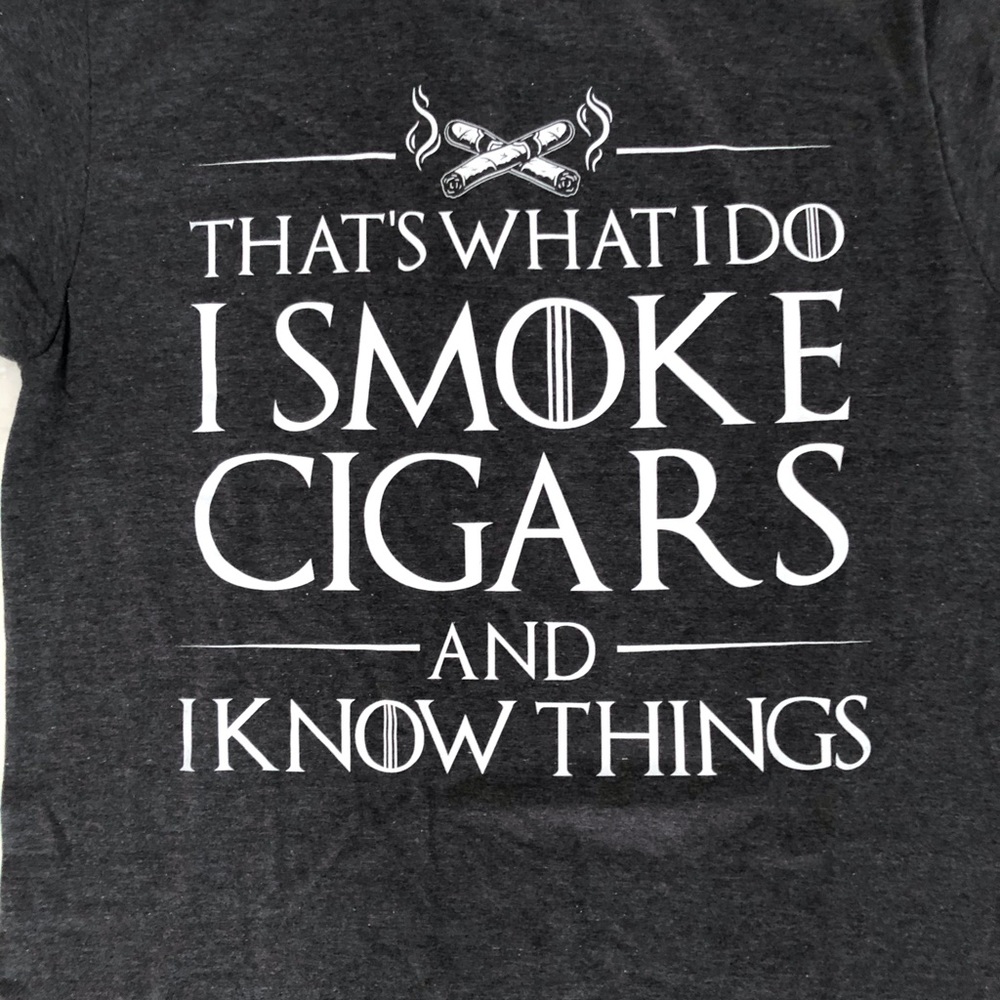 Men’s “I Smoke Cigars..." T shirt. Large. New